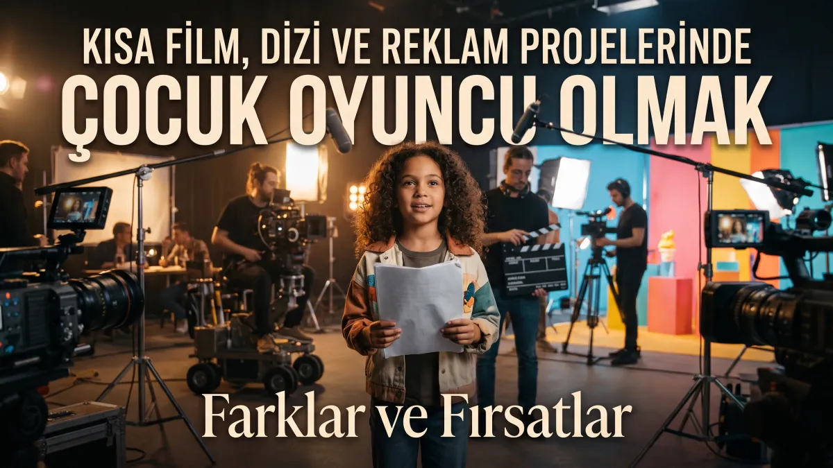 Kısa Film, Dizi ve Reklam Projelerinde Çocuk Oyuncu Olmak: Farklar ve Fırsatlar