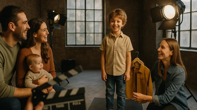 Çocuk Oyuncu İçin Kıyafet Provaları: Rolüne Bürünen Minik Yıldızlar